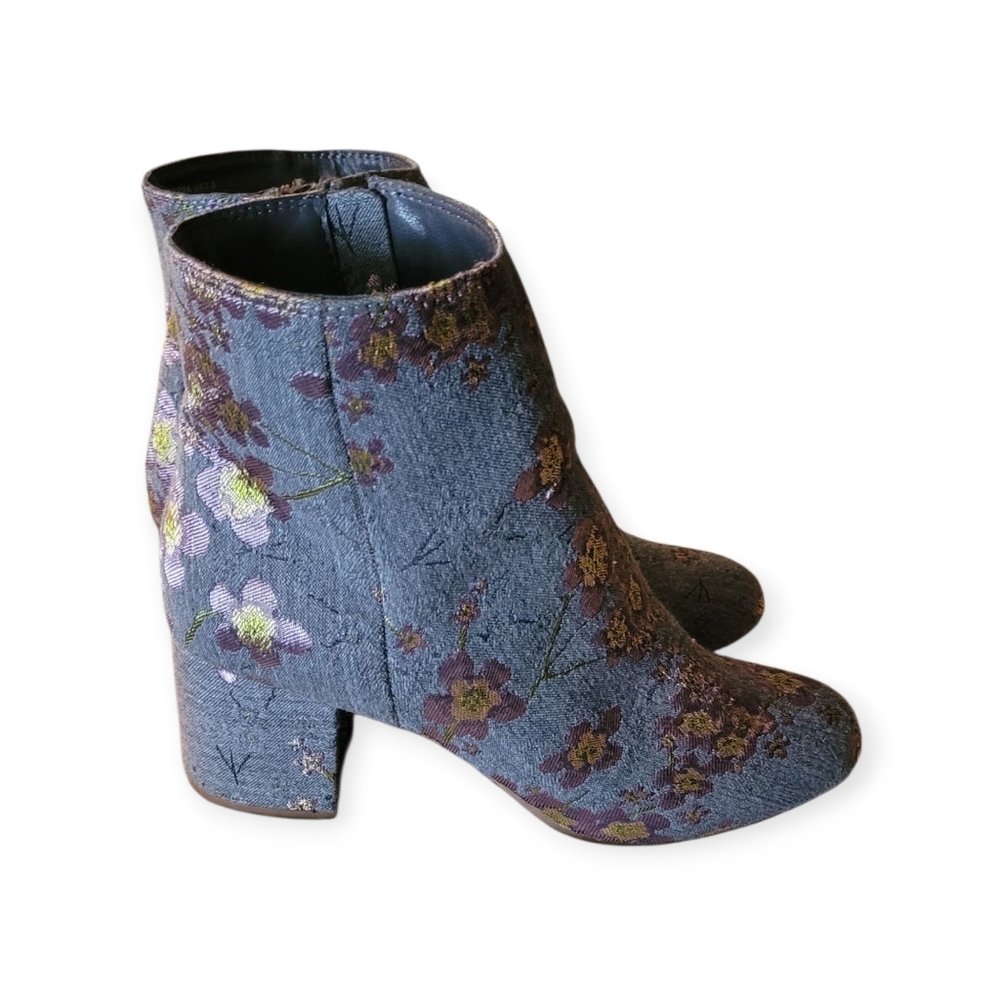 Floral Patterned Ankle Boots